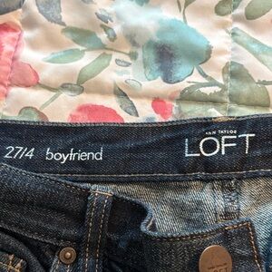 LOFT Dark Blue Boyfriend Jeans